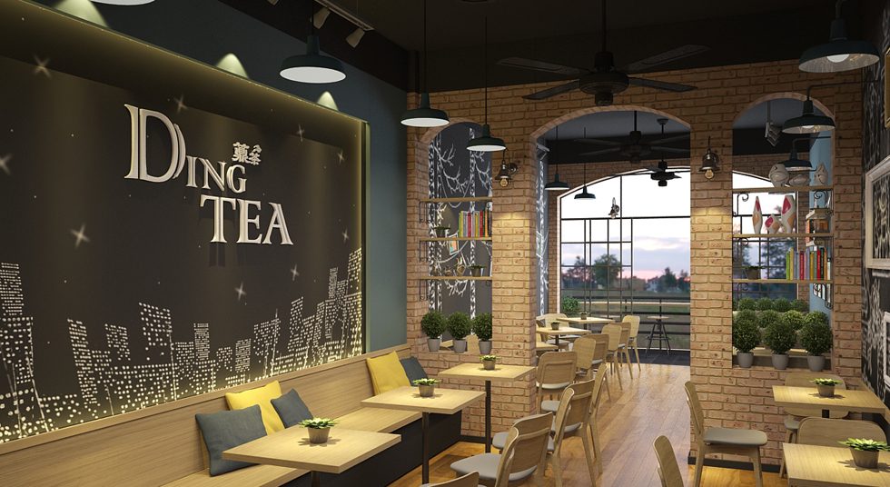 thiết kế thi công quán trà sữa cafe Vinh Hà Tĩnh