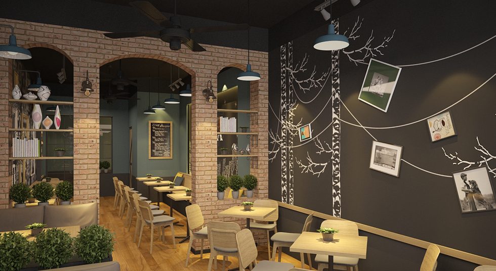 thiết kế thi công quán trà sữa cafe Vinh Hà Tĩnh
