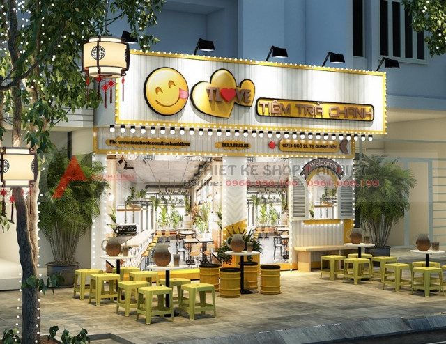 Mẫu thiết kế quán trà chanh tại Nghệ An Hà Tĩnh