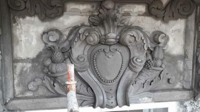 đắp phù điêu hoa văn tại Hà tĩnh