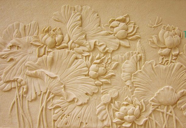 Đắp phù điêu hoa văn tại Nghệ An