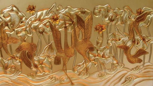 Đắp phù điêu trang trí mặt tiền nhà tại Hà Tĩnh 