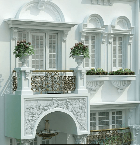 Đắp phù điêu trang trí mặt tiền nhà tại Hà Tĩnh 