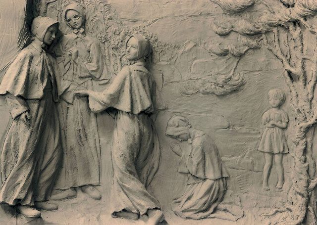 đắp phù điêu xi măng tại hà tĩnh