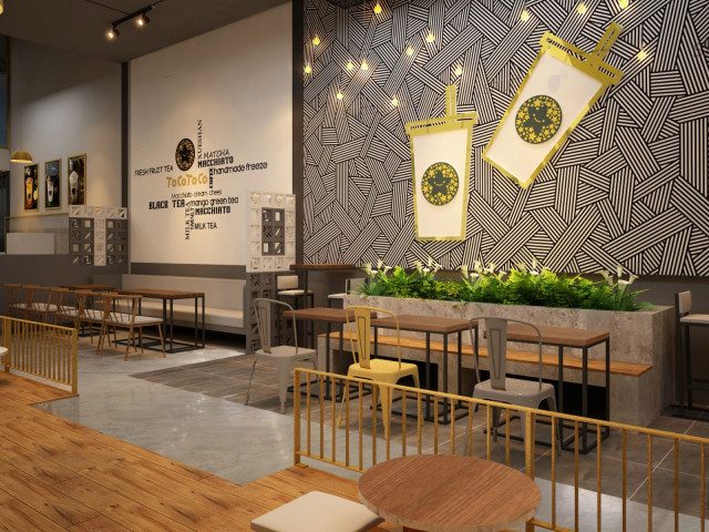 mẫu thiết kế quán trà sữa đẹp