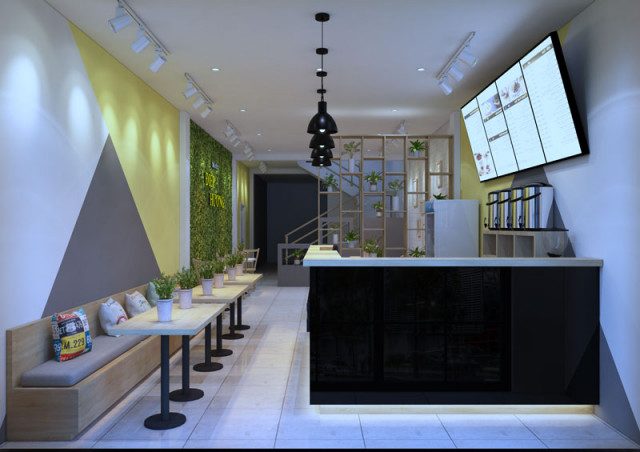 mẫu thiết kế quán trà sữa đẹp