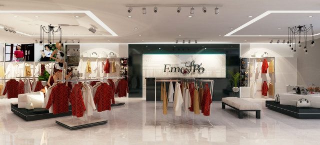 Thi công shop quần áo tại vinh