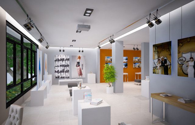 Thi công showrom tại vinh