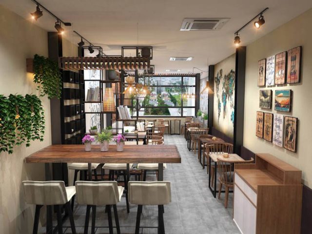 thiết kế quán cafe nhỏ đẹp
