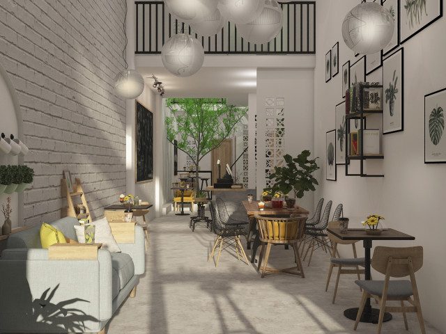 thiết kế quán cafe nhỏ đẹp