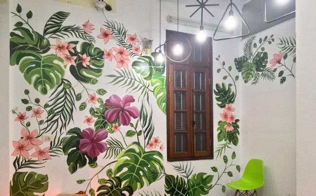 vẽ tranh tường quán cafe tại hà tĩnh