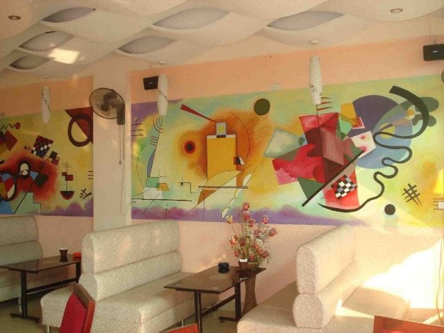 vẽ tranh tường quán cafe tại nghệ an