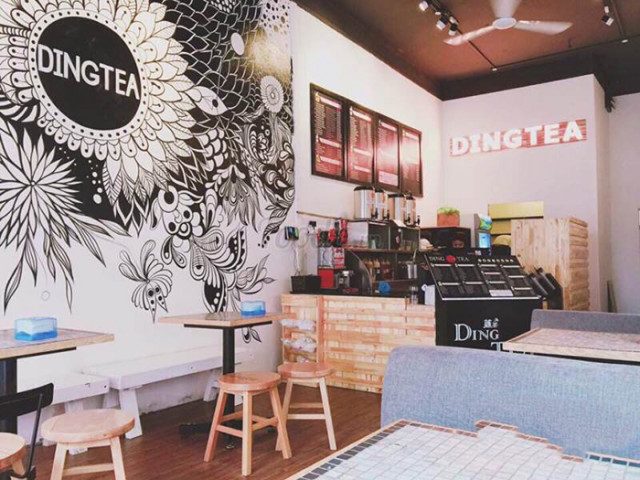 vẽ tranh tường quán trà sữa tại hà tĩnh