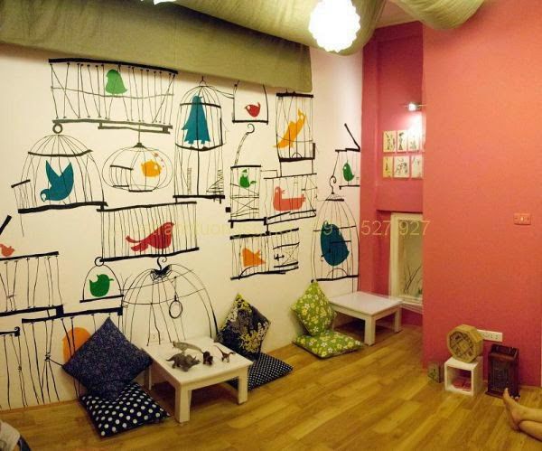 vẽ tranh tường quán trà sữa tại hà tĩnh