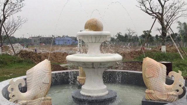 Thi công tiểu cảnh đài phun nước tại hà tĩnh