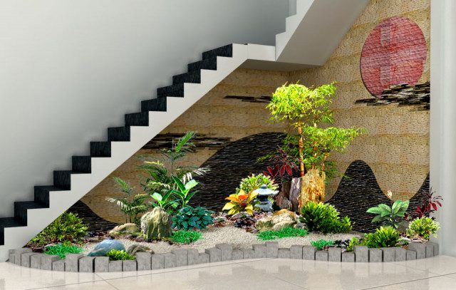 Thi công tiểu cảnh gầm cầu thang tại hà tĩnh