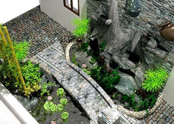 Thi công tiểu cảnh nhà hàng khách sạn tại hà tĩnh