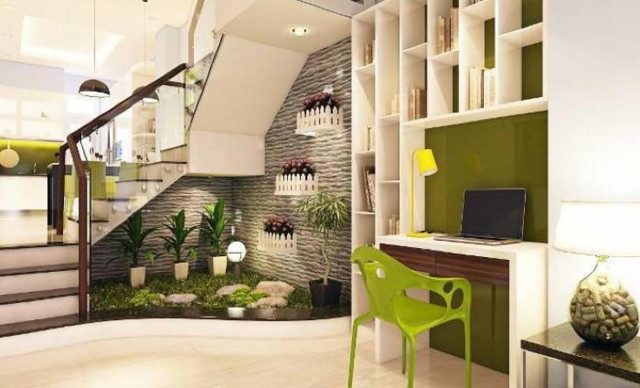 Thi công tiểu cảnh gầm cầu thang tại nghệ an