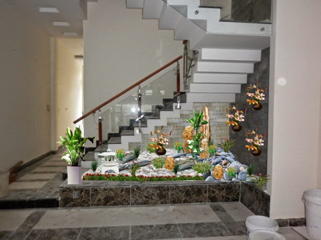 Thi công tiểu cảnh gầm cầu thang tại nghệ an