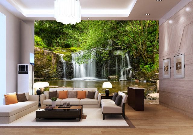 Vẽ tranh tường phòng khách