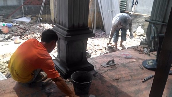 đội thợ đắp phào chỉ đầu cột tại nghệ an hà tĩnh 6