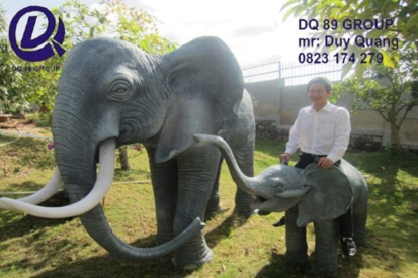 đắp con thú vật công viên sân vườn 1