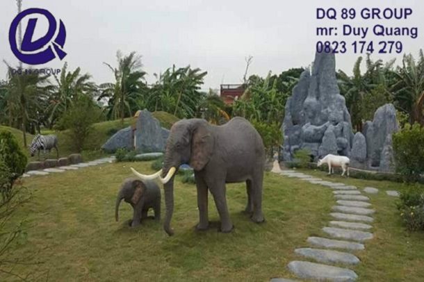 đắp con thú vật công viên sân vườn 4