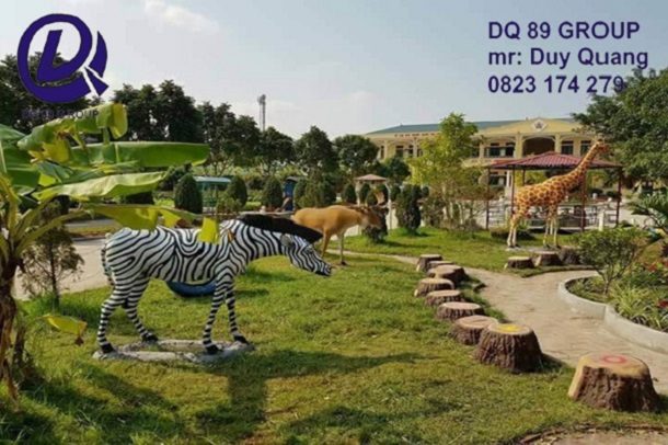 đắp con thú vật công viên sân vườn 8