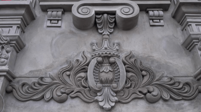 đắp phù điêu hoa văn mặt tiền biệt thự